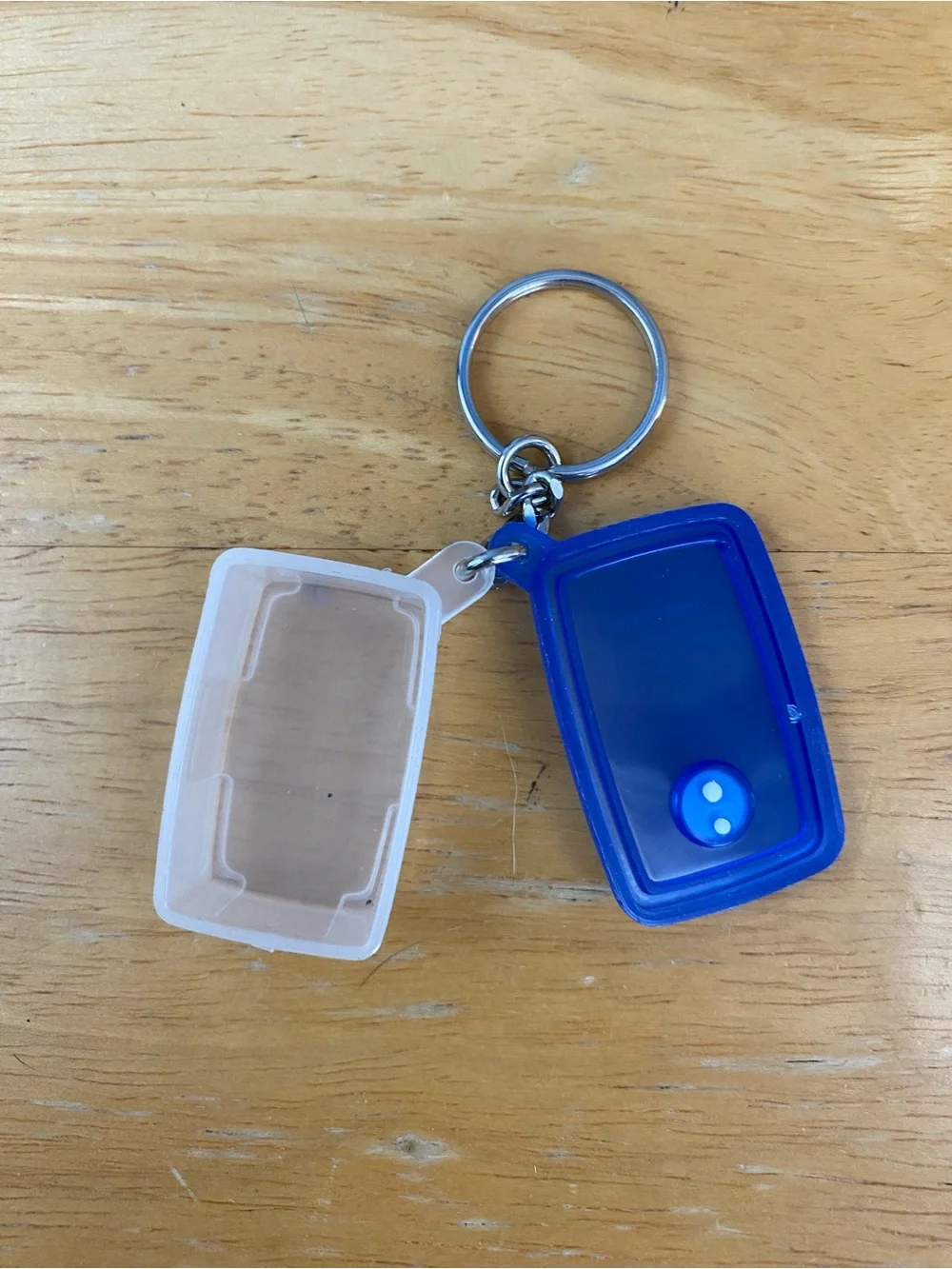 Tupperware Blue Keychain Mini Container Key Ring - Picture 3 of 4